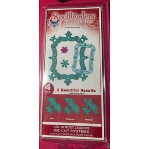Spellbinders Snowflake Frame Die Cut Emboss Stencil for Crafting Projects